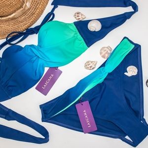 Enhancing Twist Bandeau Top Swimsuit